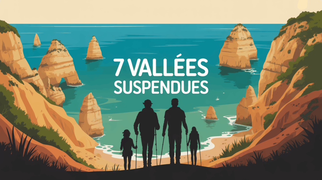 Illustration sentier falaises Algarve 7 vallees suspendues