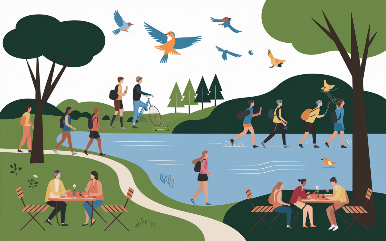 Promenade, velo et observation nature au lac du Heron Villeneuve d'Ascq