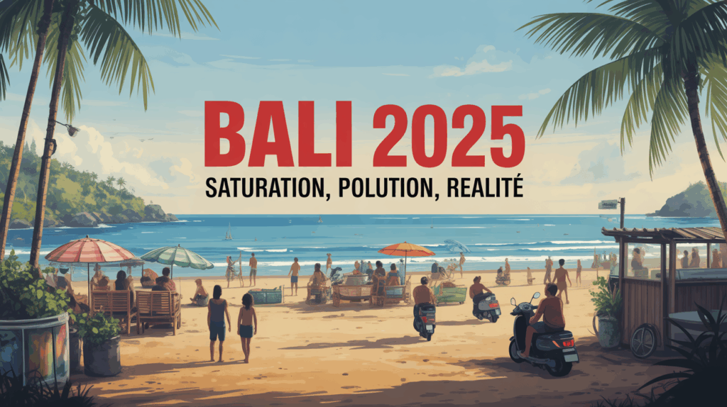 Bali 2025 plage embouteillage pollution