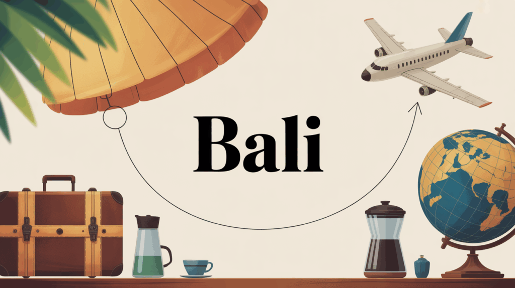 carte illustrant distance bali france mappemonde