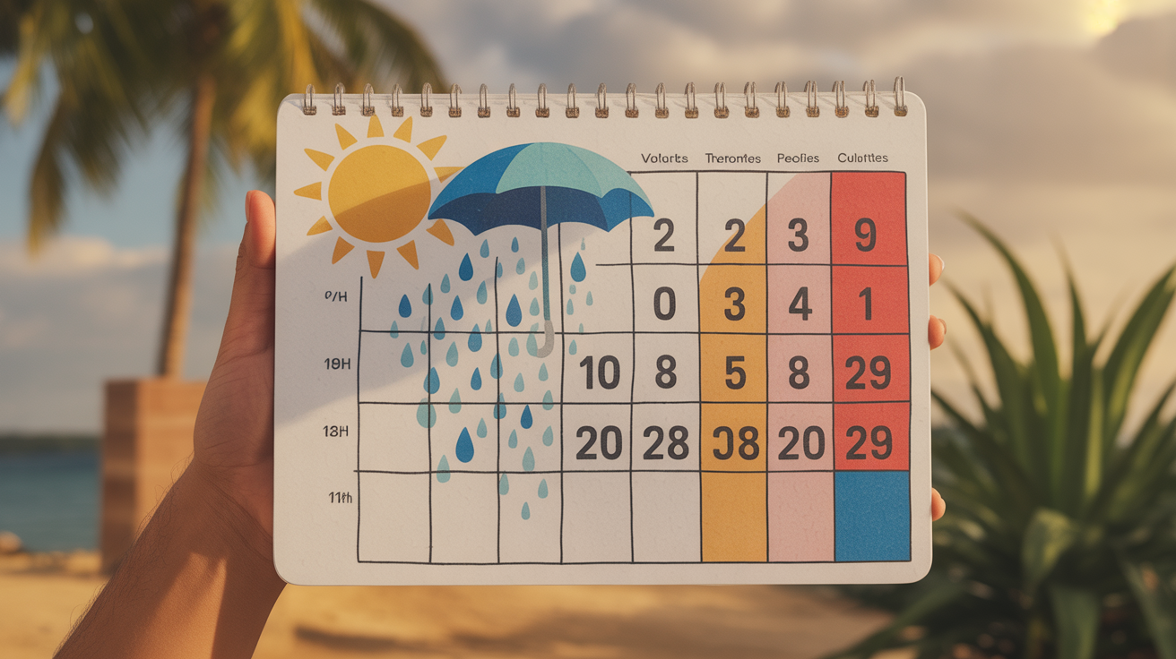 Calendrier climat Bali température précipitations ensoleillement