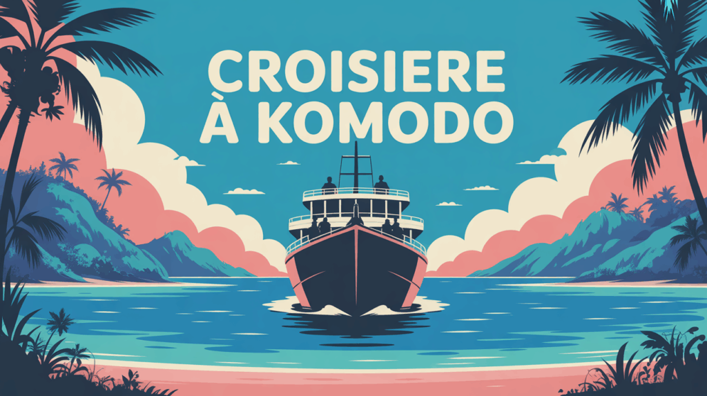 Croisière à Komodo bateau entre îles verdoyantes plages roses