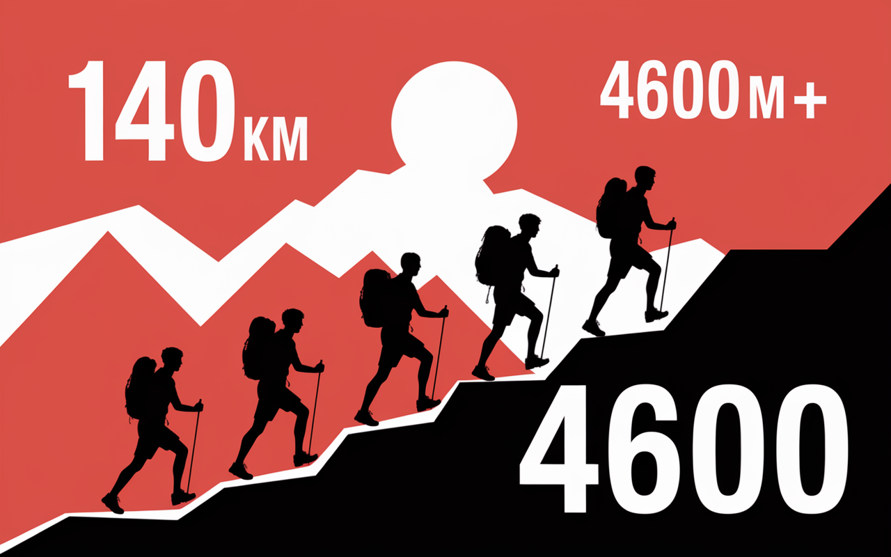randonneurs GR 400 chiffres 140 km 4600 m