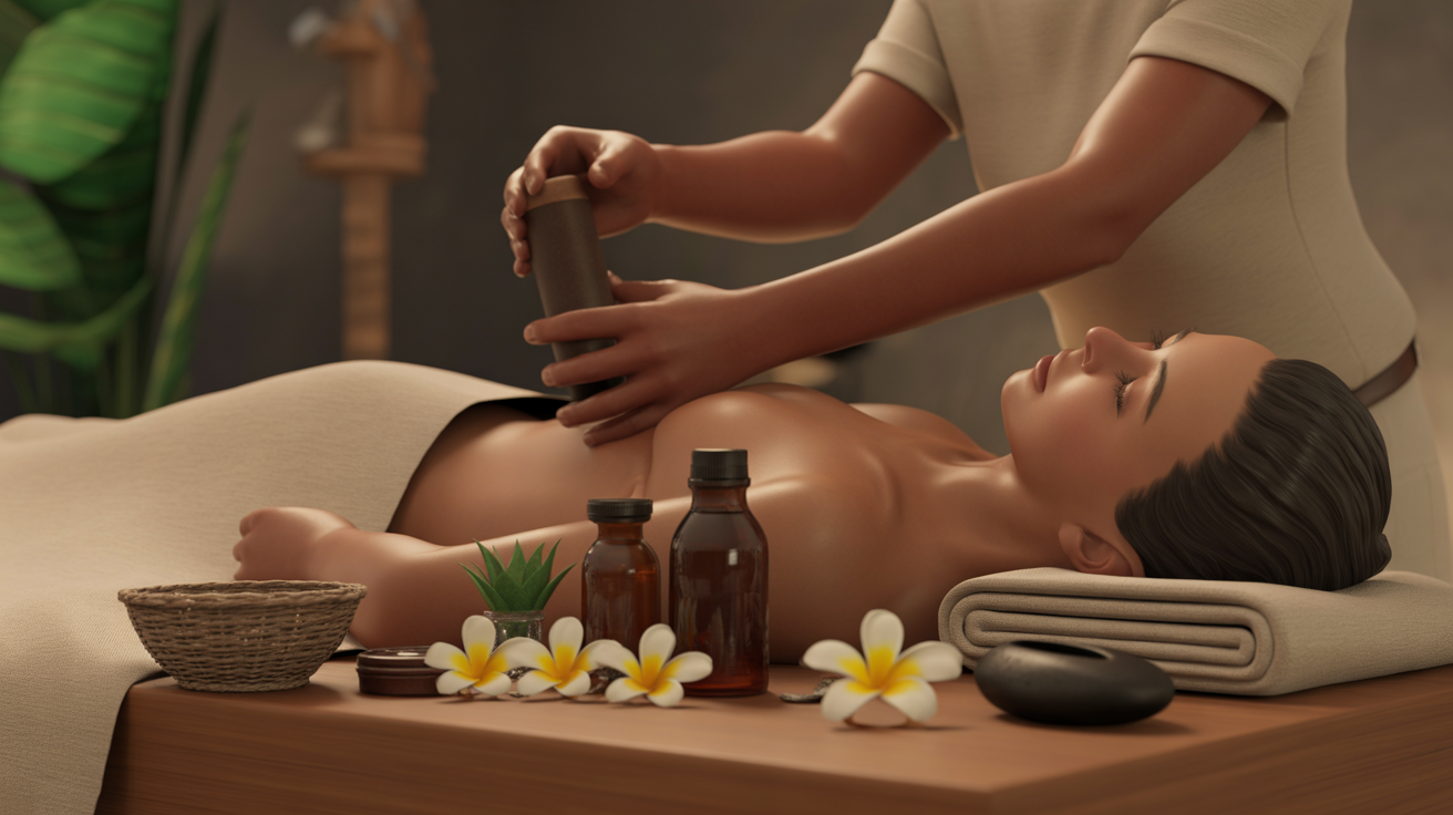 Massage balinais table huiles relaxation detente