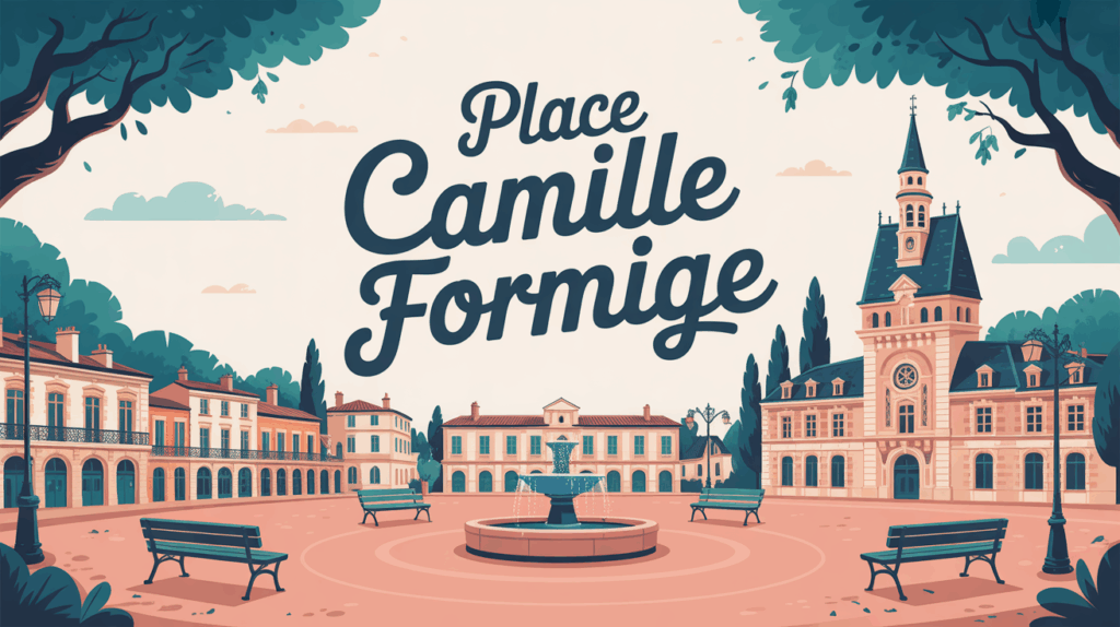 Vue stylisée de la Place Camille Formigé à Fréjus