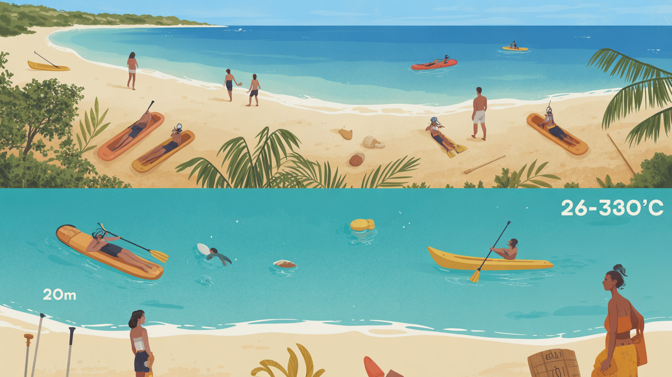 Trois plages Padang Bai snorkeling paddle mer turquoise