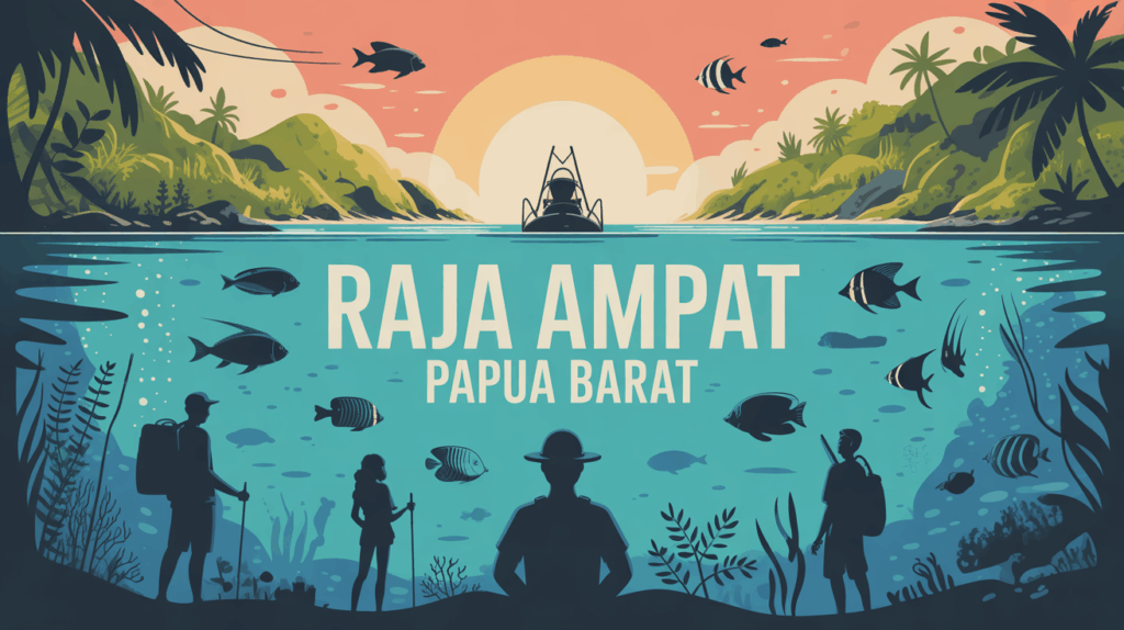 Illustration Raja Ampat Papua Barat archipel tropical écotourisme