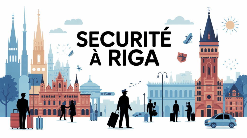 Illustration securite Riga place urbaine voyageurs