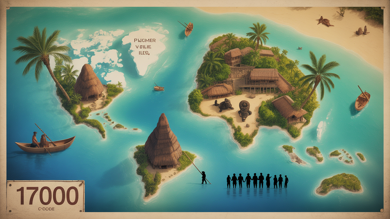 Carte Indonésie symboles îles voyageurs synthèse