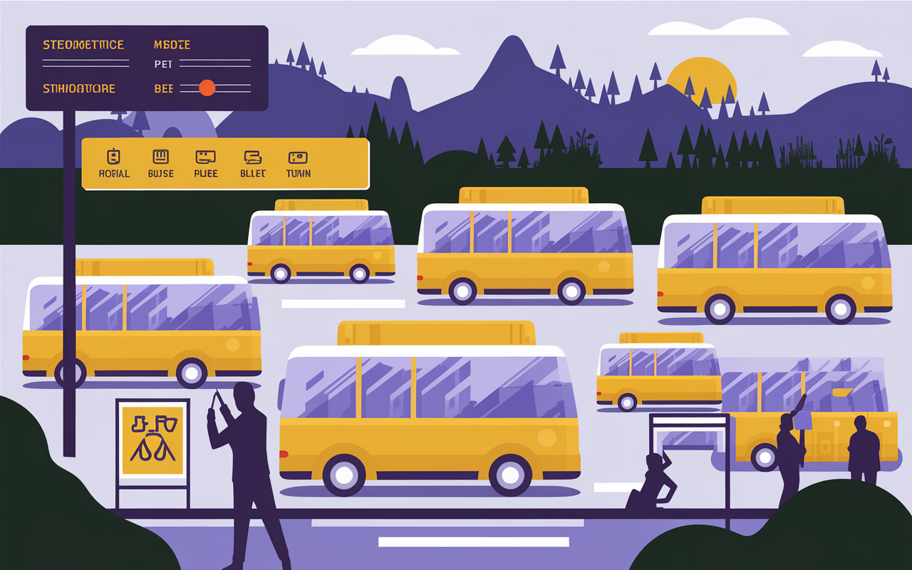 station bus minibus taxis budget Albanie