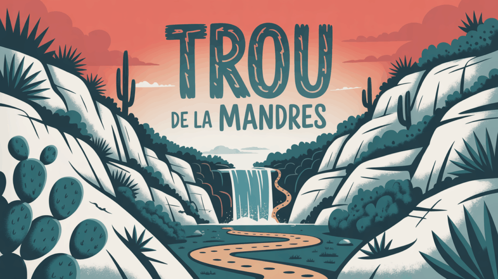 Illustration doline naturelle Trou de la Mandre cascade et sentiers Corbières