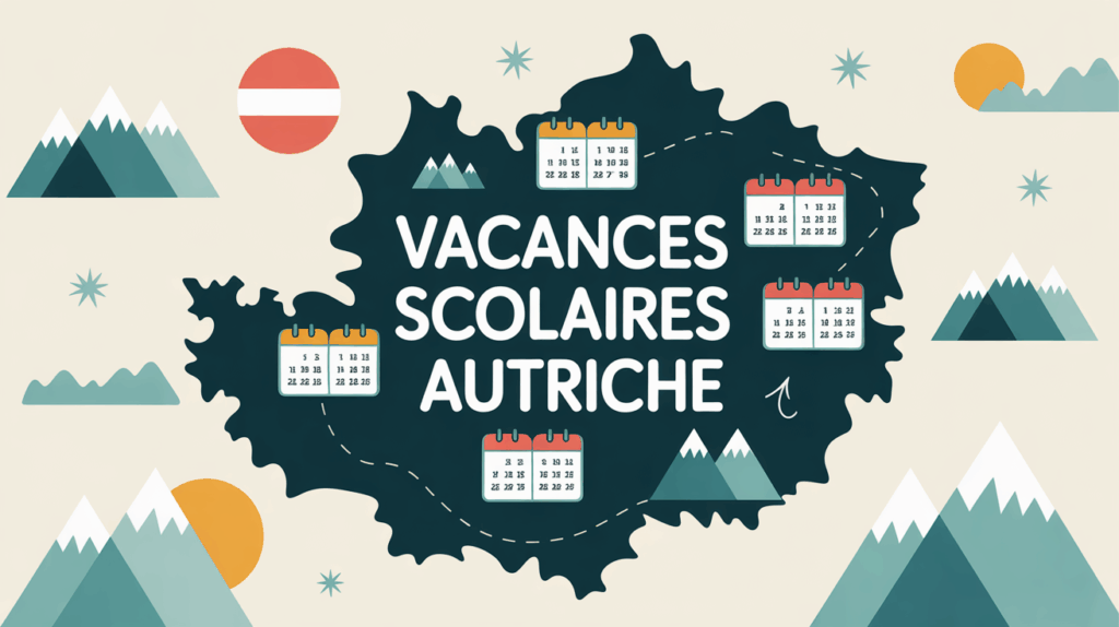 Carte Autriche calendrier vacances scolaires montagnes
