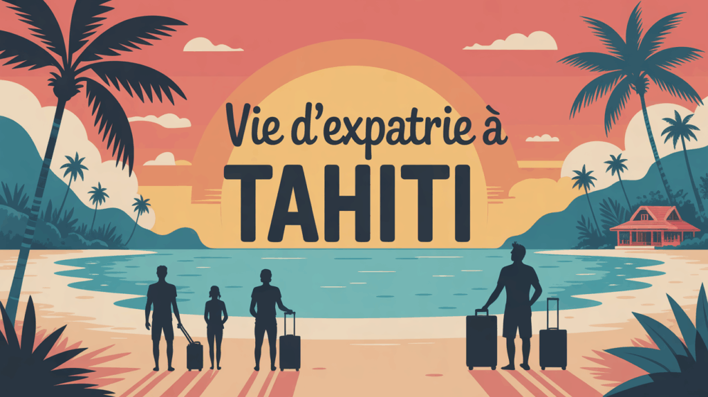 illustration plage lagon tahiti vie expatrie