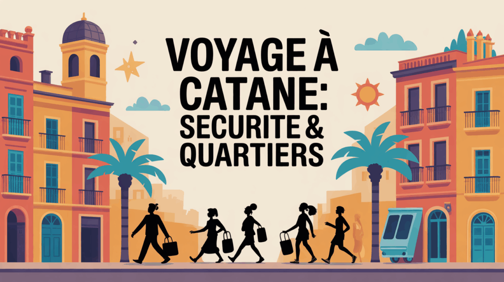 Illustration ville méditerranéenne Catane sécurité quartiers