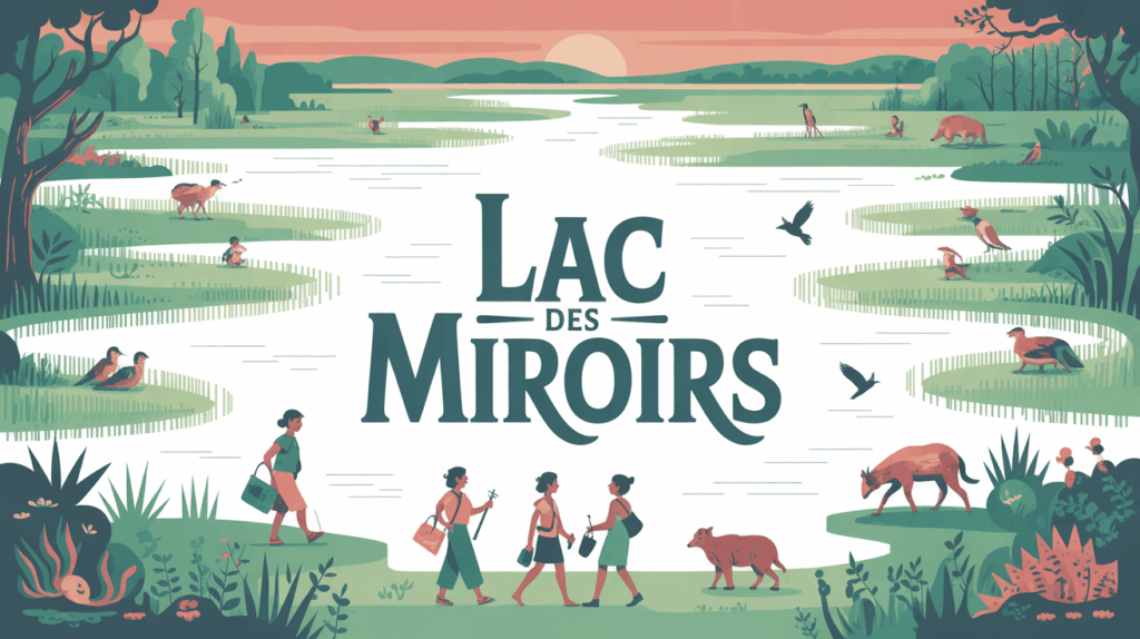 Panorama Lac des Miroirs marais oiseaux famille balade