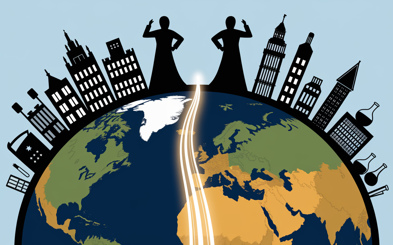 Illustration du parcours de Jim El Khalili de Bagdad à Londres dans la science