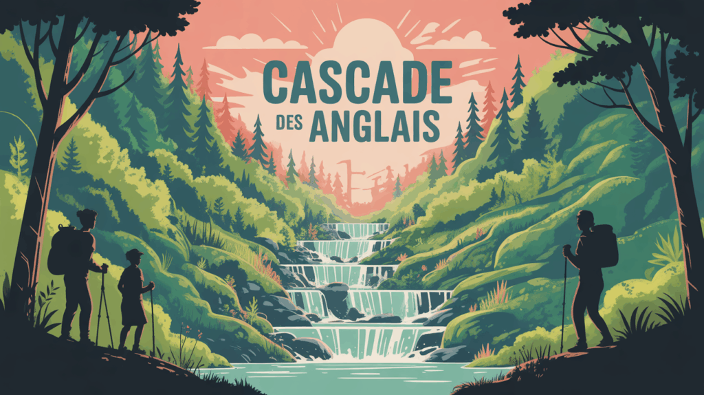 vue stylisee cascade des anglais foret vizzavona bassin baignade familiale gr20