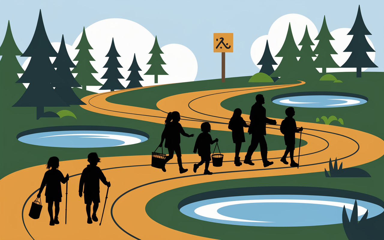 illustration sentier gr20 cascade des anglais bassin balade familiale