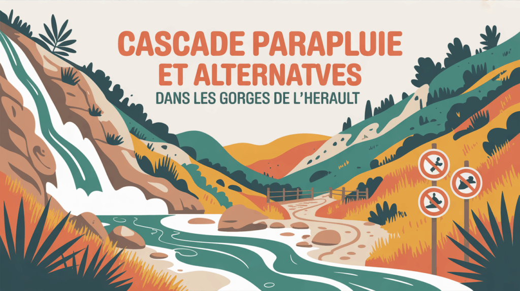 Cascade Parapluie interdite et alternatives dans les Gorges de l Herault