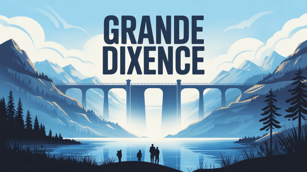 Illustration du barrage Grande Dixence dans les Alpes suisses