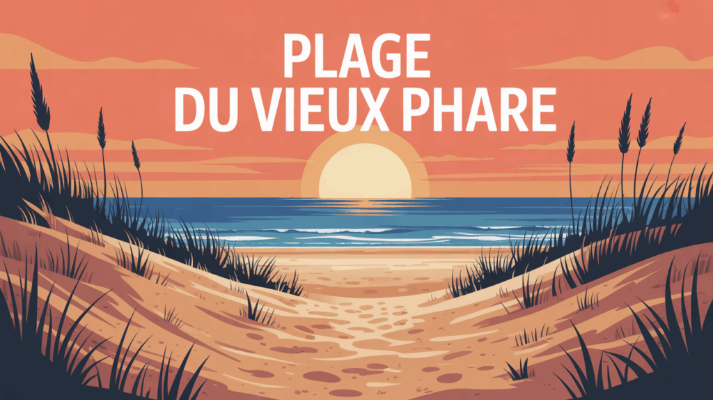 Plage du Vieux Phare panorama sauvage dunes pins océan coucher de soleil