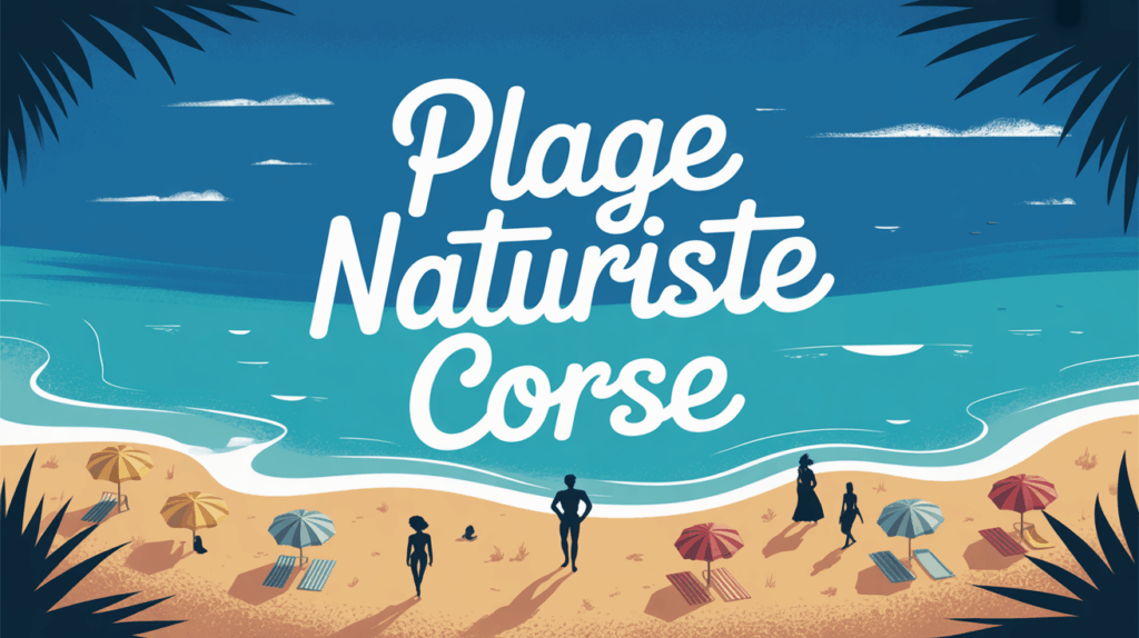 illustration plage naturiste Corse sable dore mer turquoise