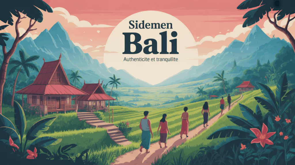 Sidemen Bali vue village riziere montagne authentique paisible