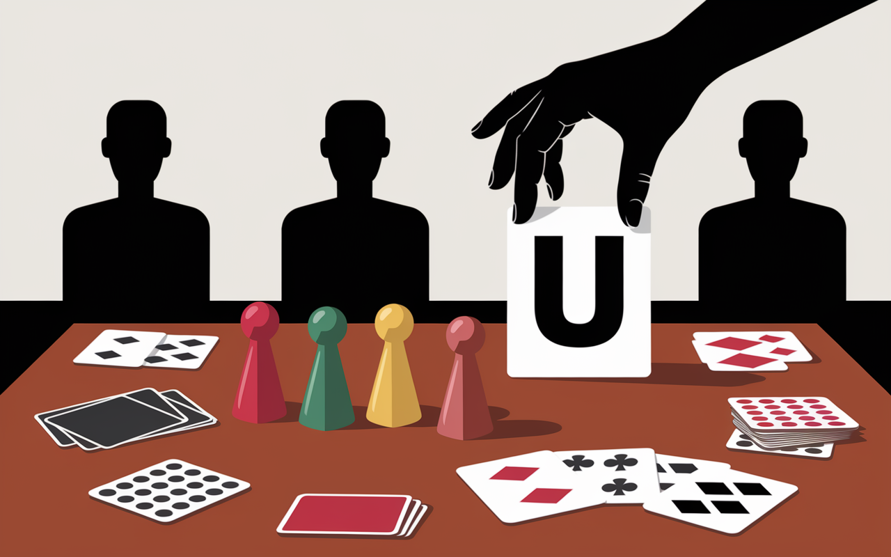 scene jeu societe lettre u