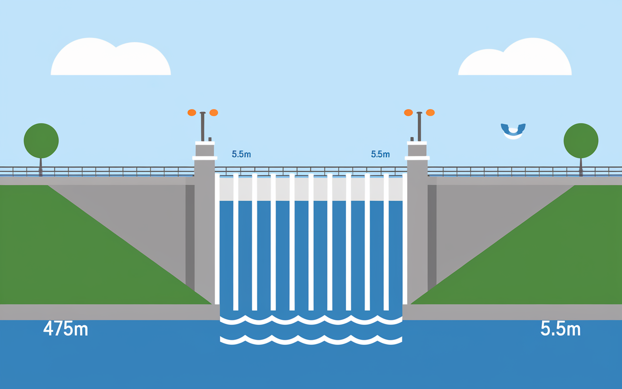 vue laterale technique barrage aigle poids voute