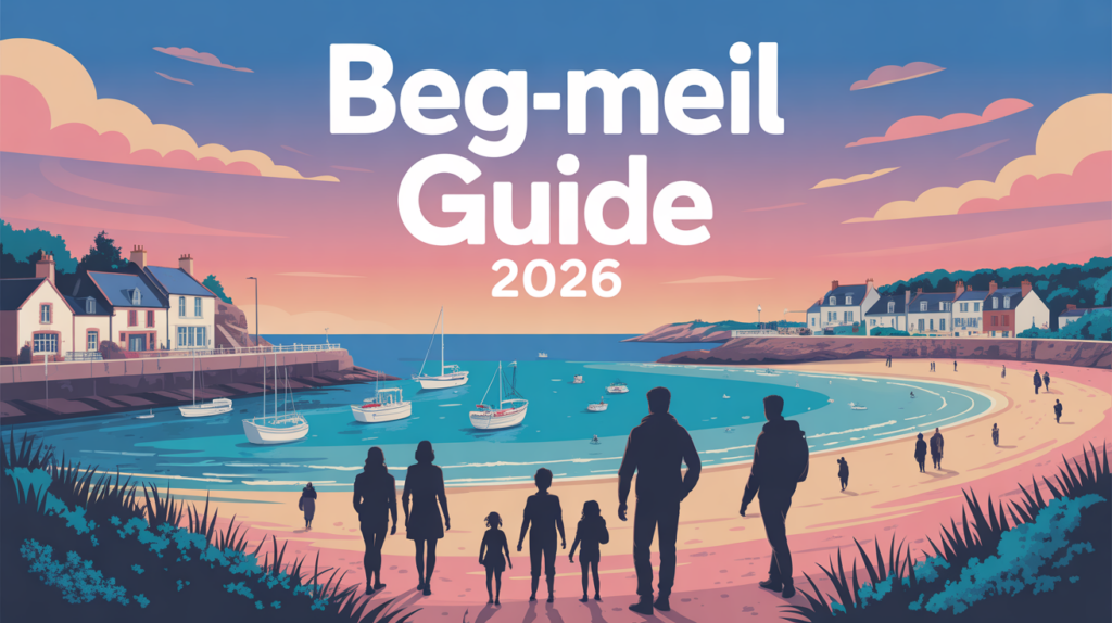 Beg Meil village balneaire plage port sentiers carte