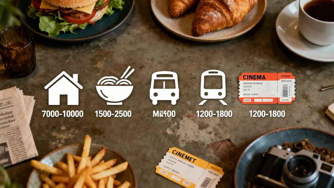 Tableau visuel coût de la vie Chine logement alimentation transport