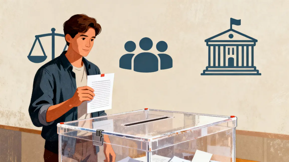 Main bulletin urne icons democratie