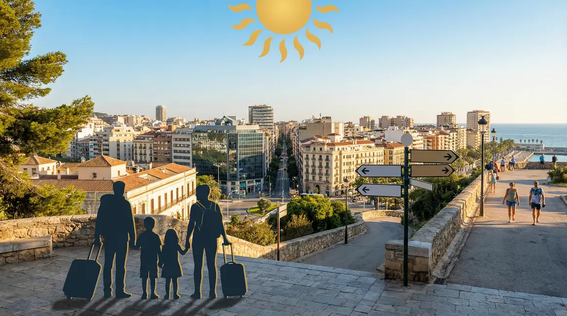 Panorama ville espagnole moderne expatriation