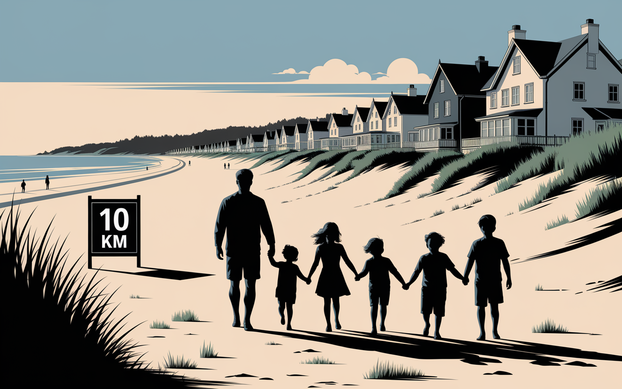 Longue plage Hardelot-Plage familles dunes