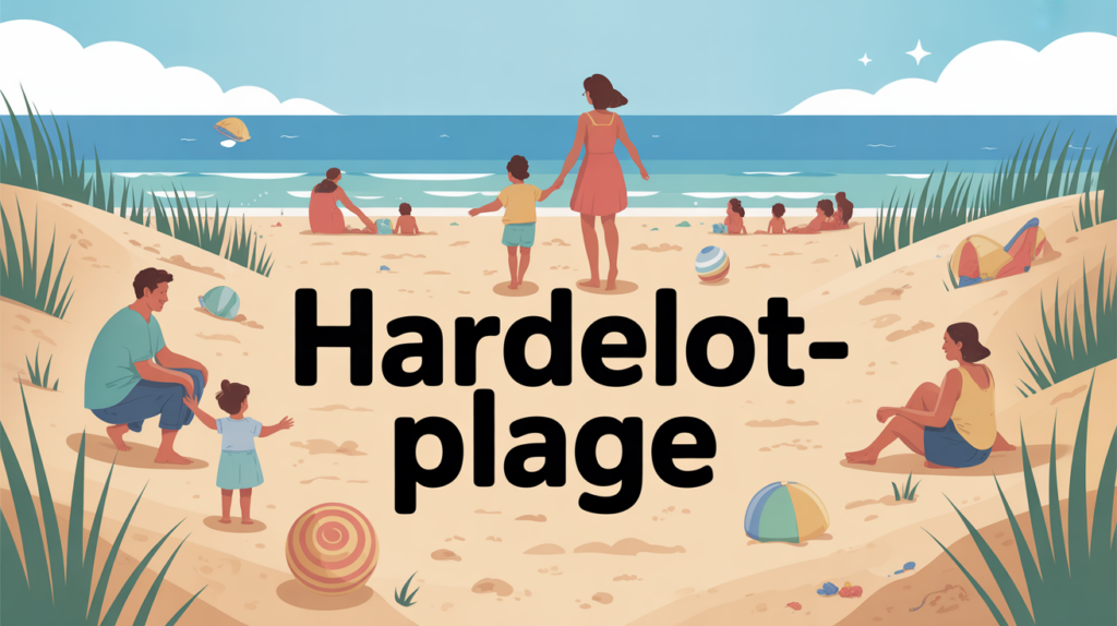Illustration plage Hardelot-Plage famille sable dunes