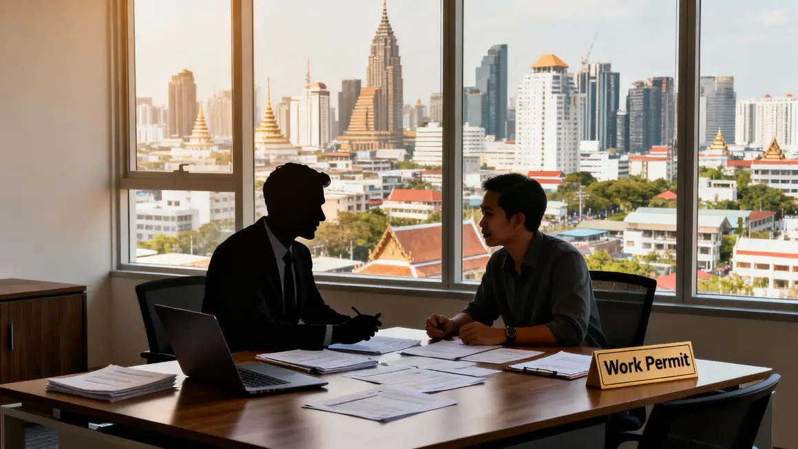 bureau moderne expatrié permis travail thaïlande