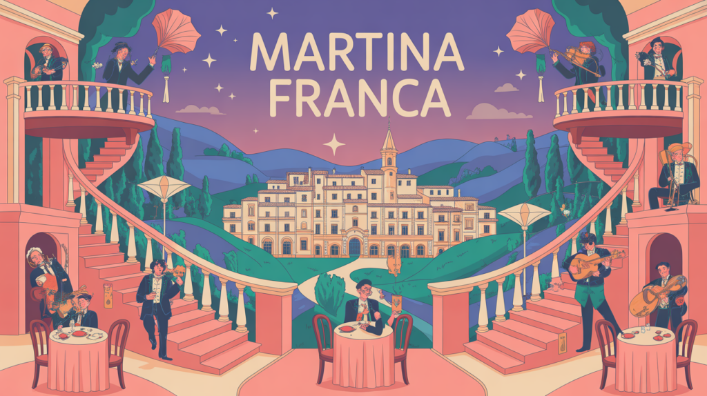 Illustration baroque ville lumineuse Martina Franca