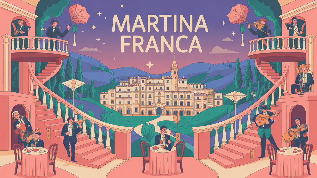 Illustration baroque ville lumineuse Martina Franca