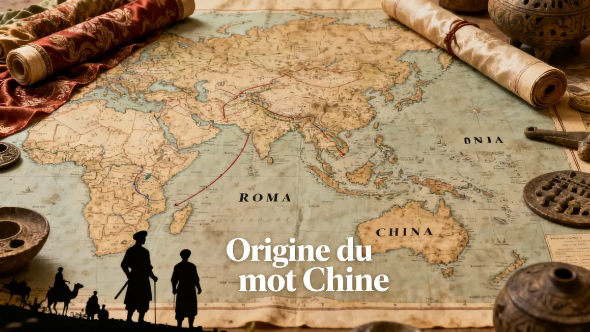 Carte routes commerciales Chine, origine du nom