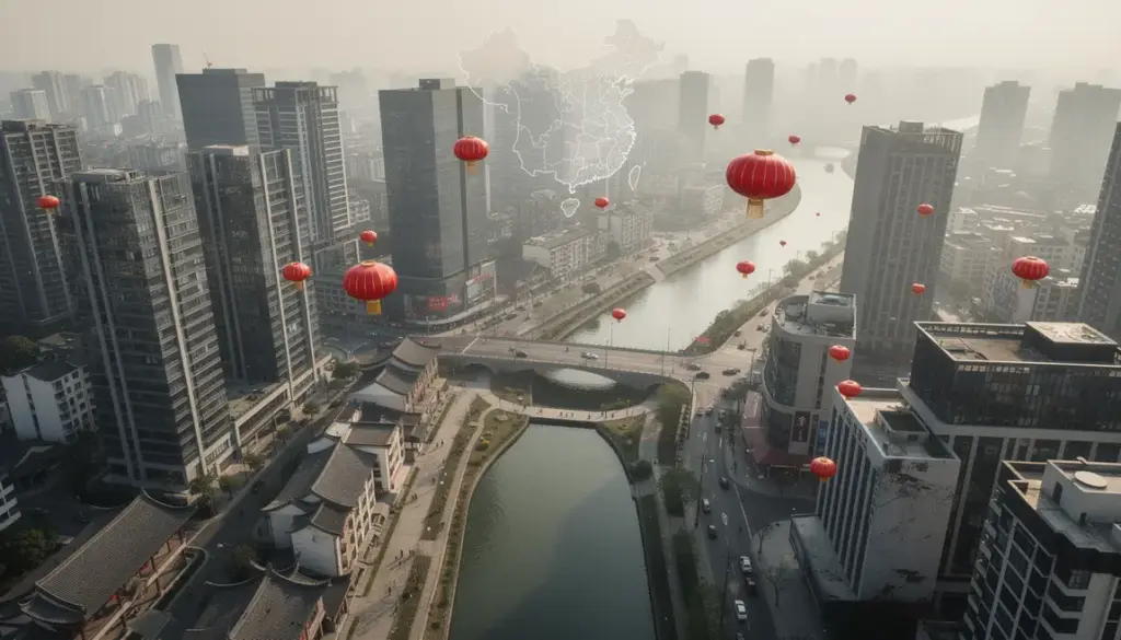 Vue urbaine Chine, histoire des noms
