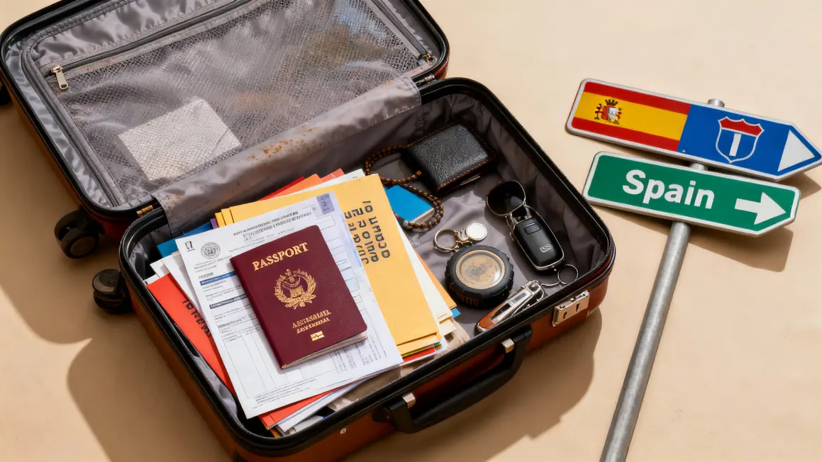 Valise documents départ Espagne