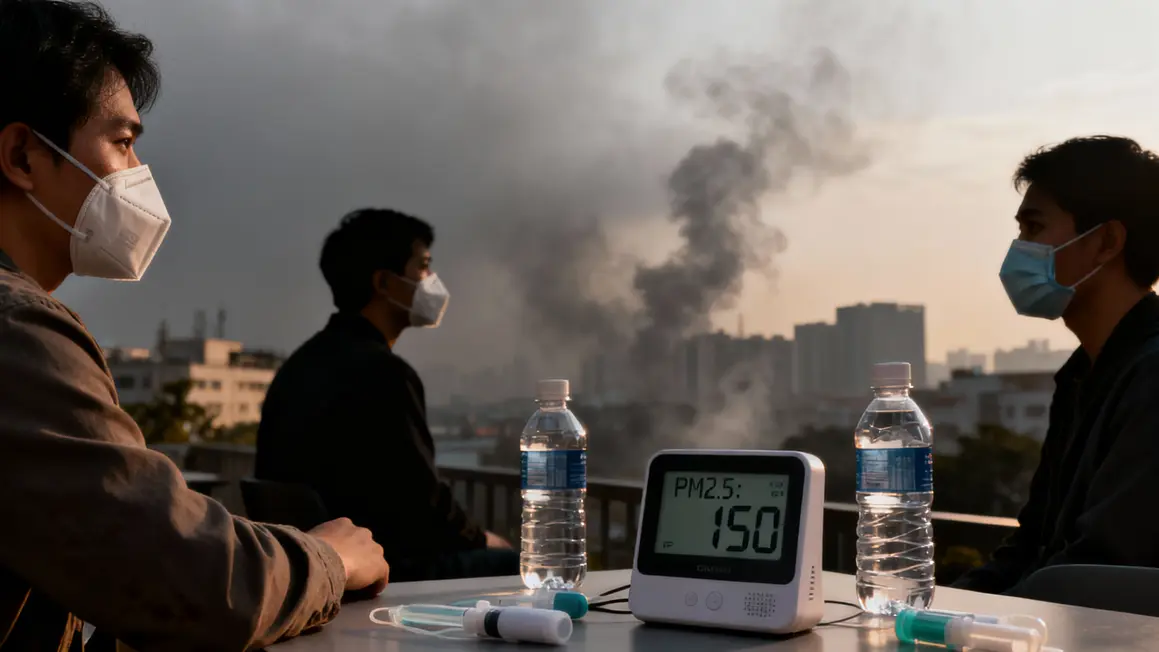 Pollution urbaine Chine masques FFP2