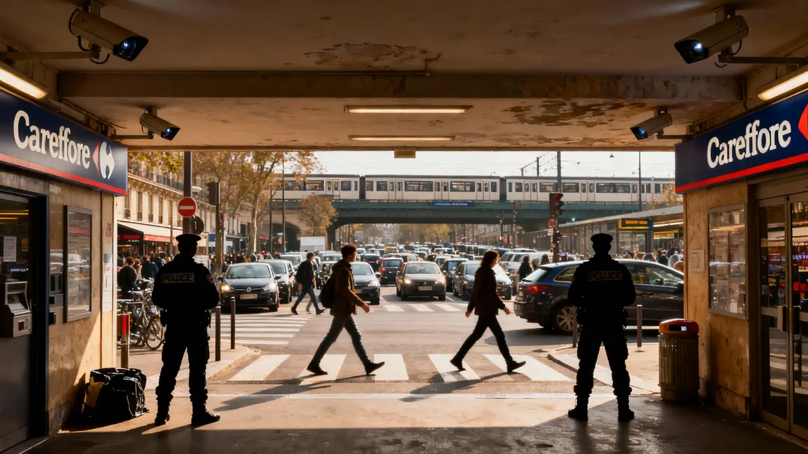 carrefour sécurisé Chine policiers métro