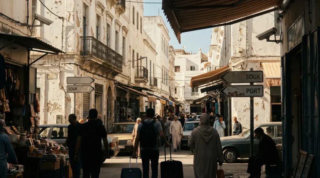 scene urbaine tanger securite voyageurs