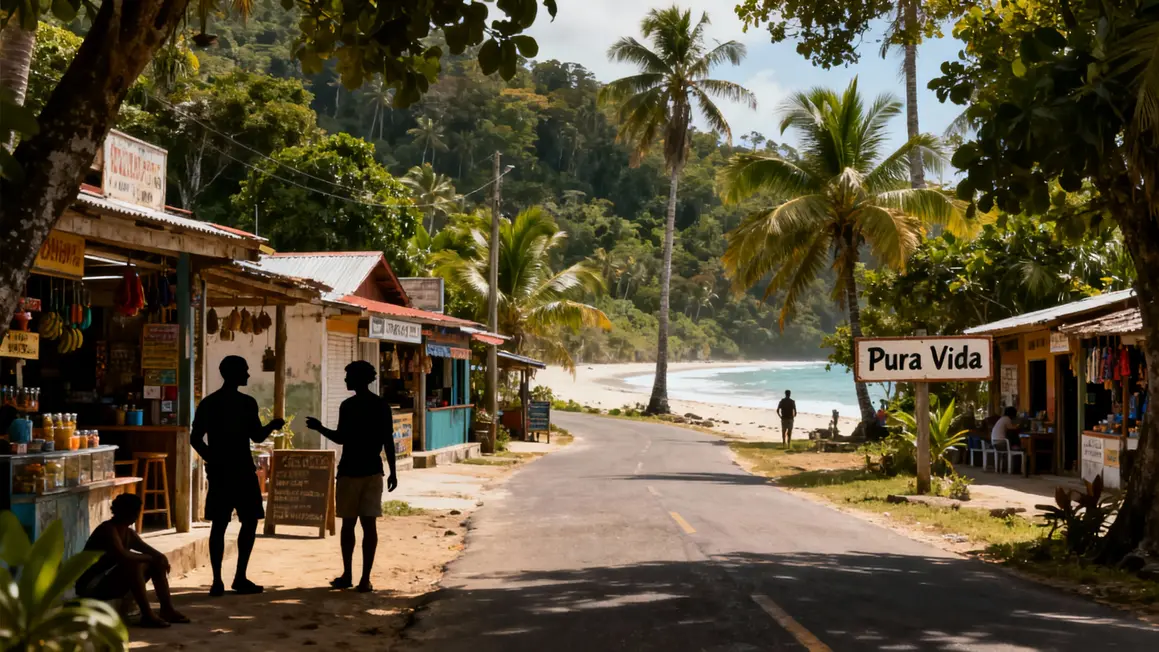 Village typique forêt tropicale pura vida Costa Rica