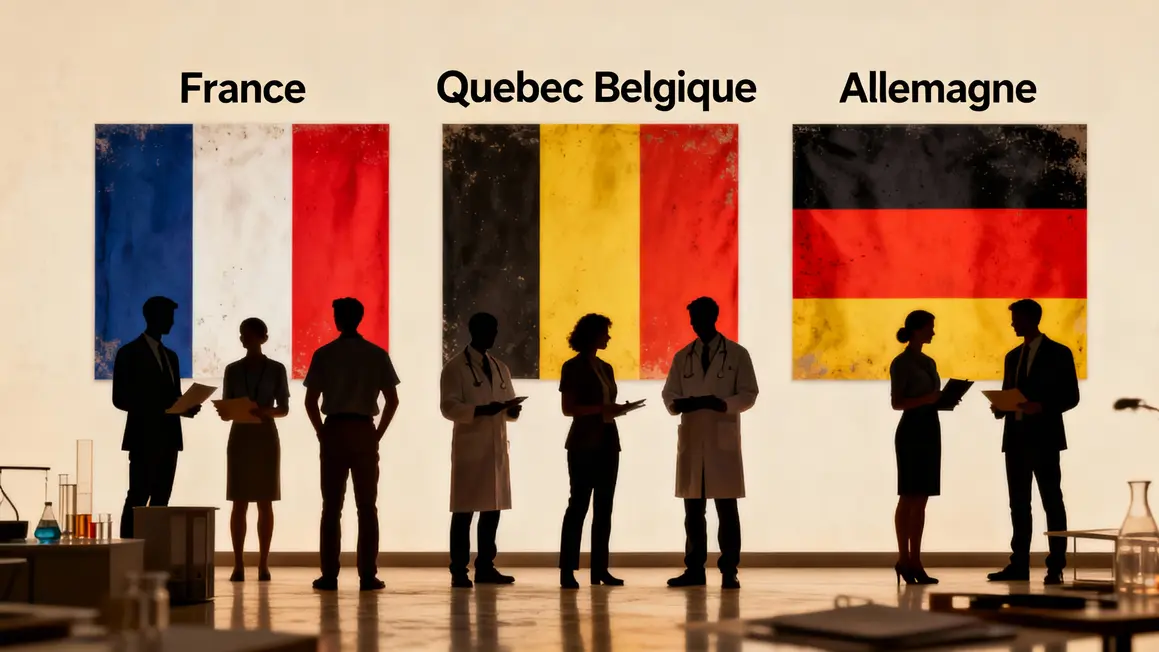 Acupuncture comparaison internationale France Quebec Allemagne Belgique