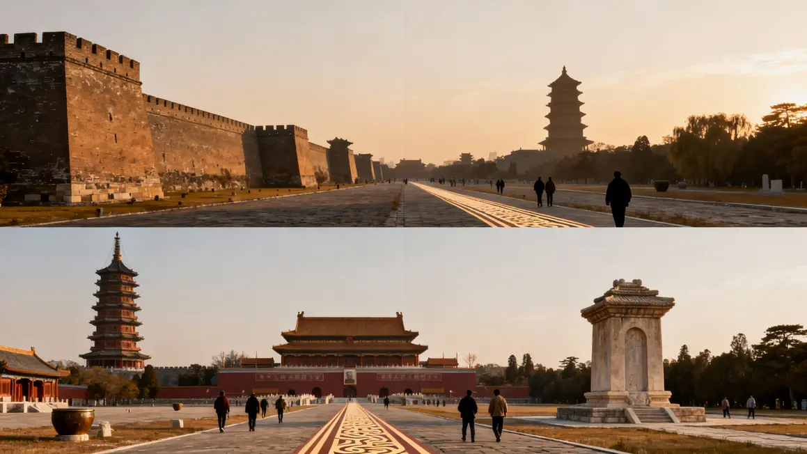 Panorama monuments anciennes capitales chinoises
