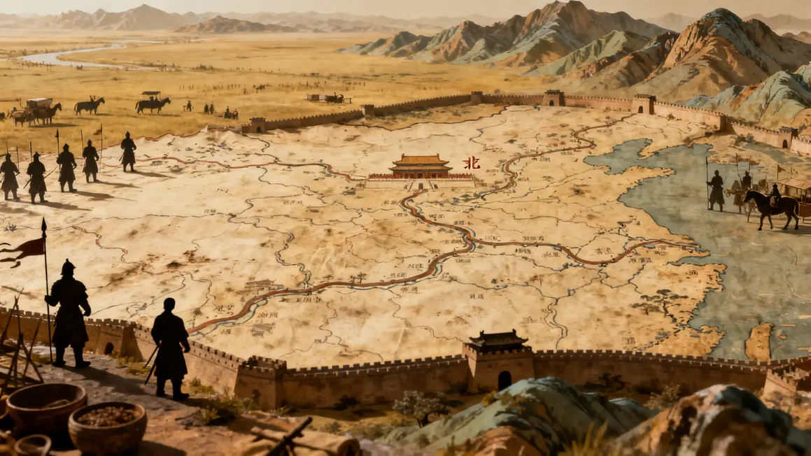 Carte ancienne Pekin Chine, capitale, fortifications