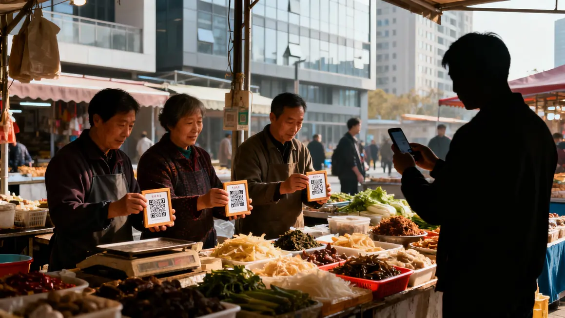 Marché Chine QR code paiement mobile
