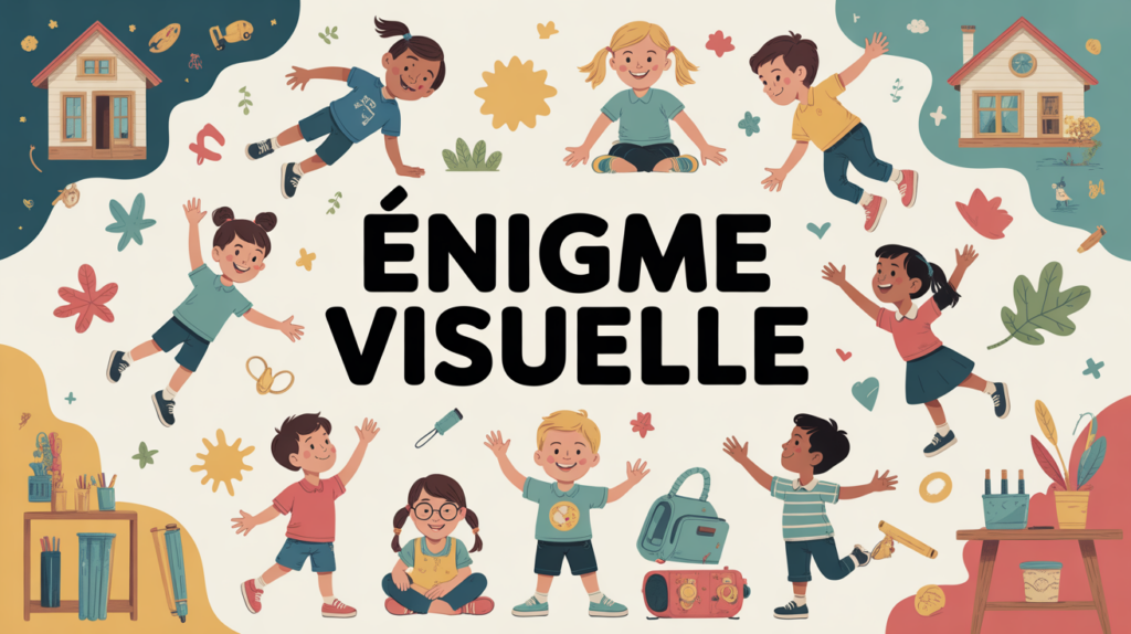 Image de groupe jouant à une enigme visuelle